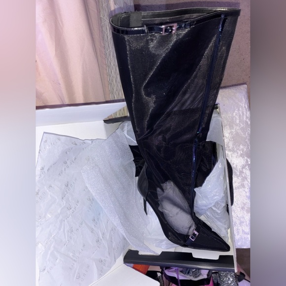 Windsor Bold Statement Mesh Under-The-Knee Boots Brand New w Box 9 - Picture 4 of 6